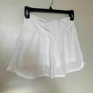Zella White Mini Skirt Golf Skirt Tennis Skort with Built in Shorts XS